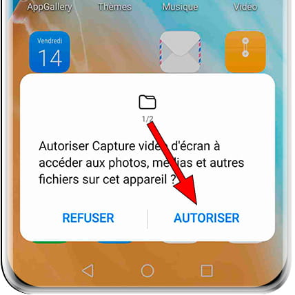 Capture video écran message Honor 3C 4G