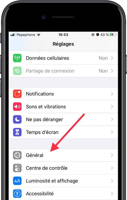 Icône Général iOS
