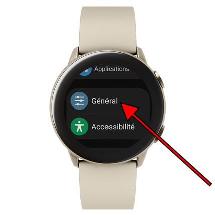 Paramètres généraux Galaxy Watch