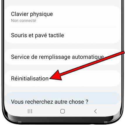 Rétablir les Paramètres Samsung
