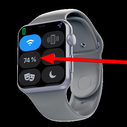 Pourcentage de batterie Apple Watch