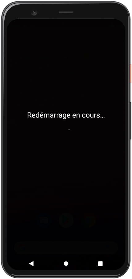 Écran de redémarrage Android