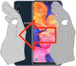 Capture d’écran sur Samsung Galaxy A10e