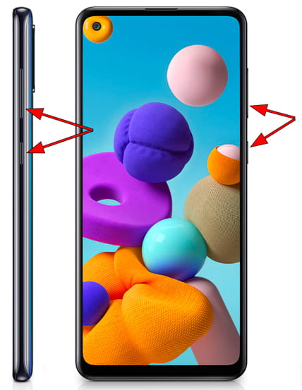 Capture d’écran sur Samsung Galaxy A21s