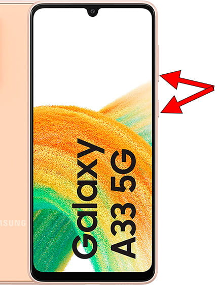 Capture d’écran sur Samsung Galaxy A33 5G
