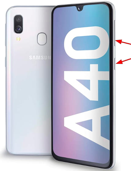 Capture d’écran sur Samsung Galaxy A40