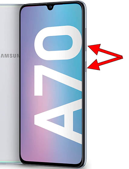 Capture d’écran sur Samsung Galaxy A70