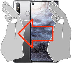 Capture d’écran sur Samsung Galaxy A8s