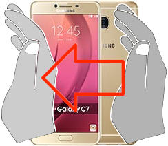 Capture d’écran sur Samsung Galaxy C7