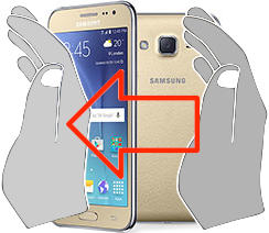 Capture d’écran sur Samsung Galaxy J2