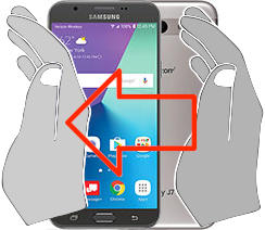 Capture d’écran sur Samsung Galaxy J7 V