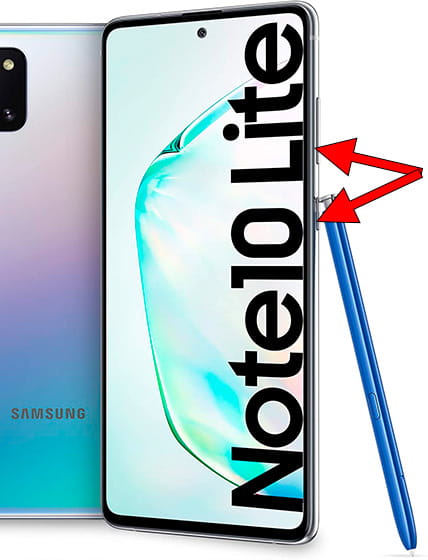 Capture d’écran sur Samsung Galaxy Note10 Lite