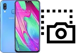 Capture d’écran sur Samsung Galaxy A40
