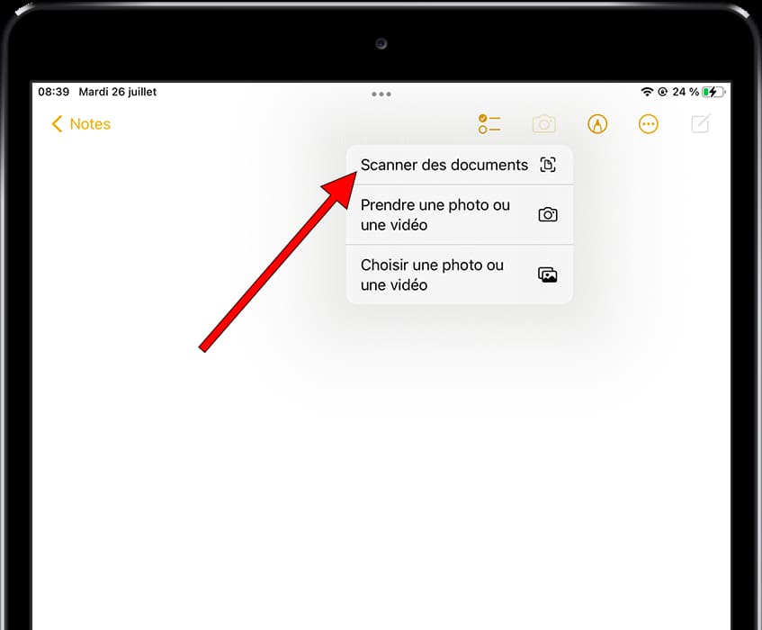 Numériser des documents iPad 3 Wi-Fi