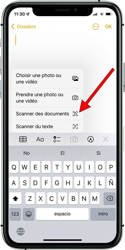 Numériser des documents iPhone 5