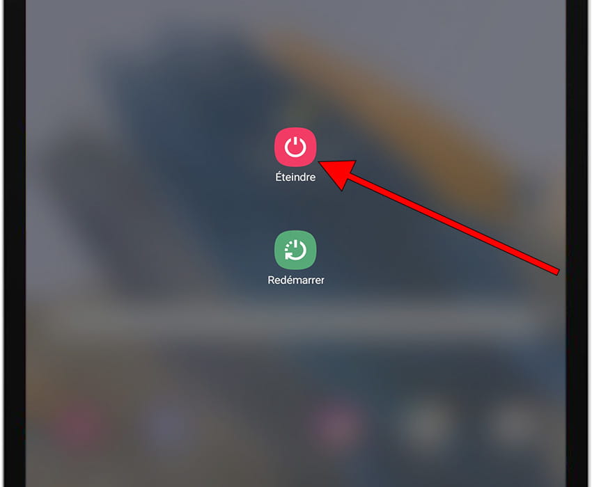 Bouton d'arrêt Samsung