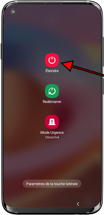 Bouton d'arrêt Samsung