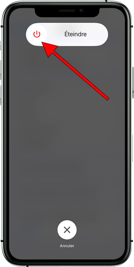 Glisser pour éteindre iPhone 16