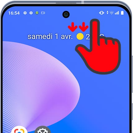 Ouvrir le panneau rapide Android