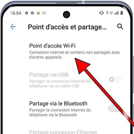 Point d'accès Wi-Fi Android