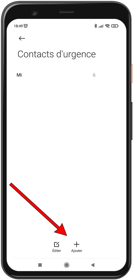 Ajouter des contacts d'urgence Xiaomi