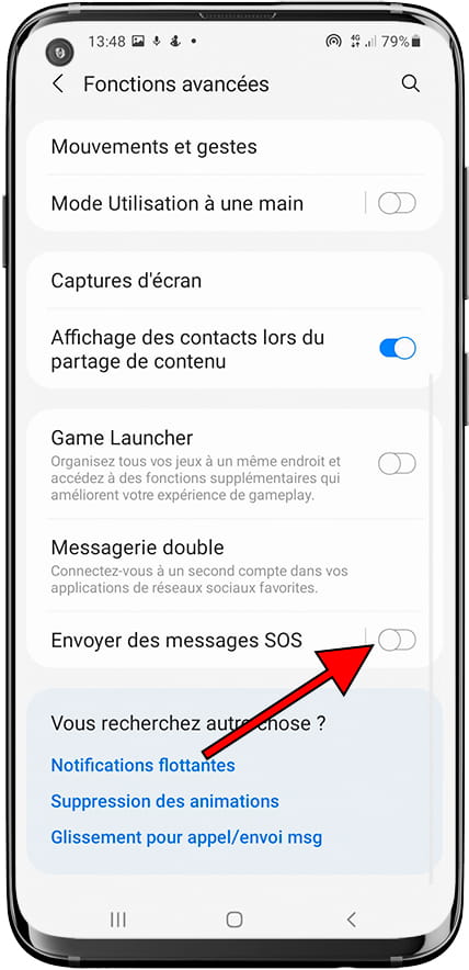 Envoyer des messages SOS Samsung
