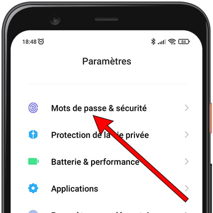 Mots de passe et sécurité Xiaomi