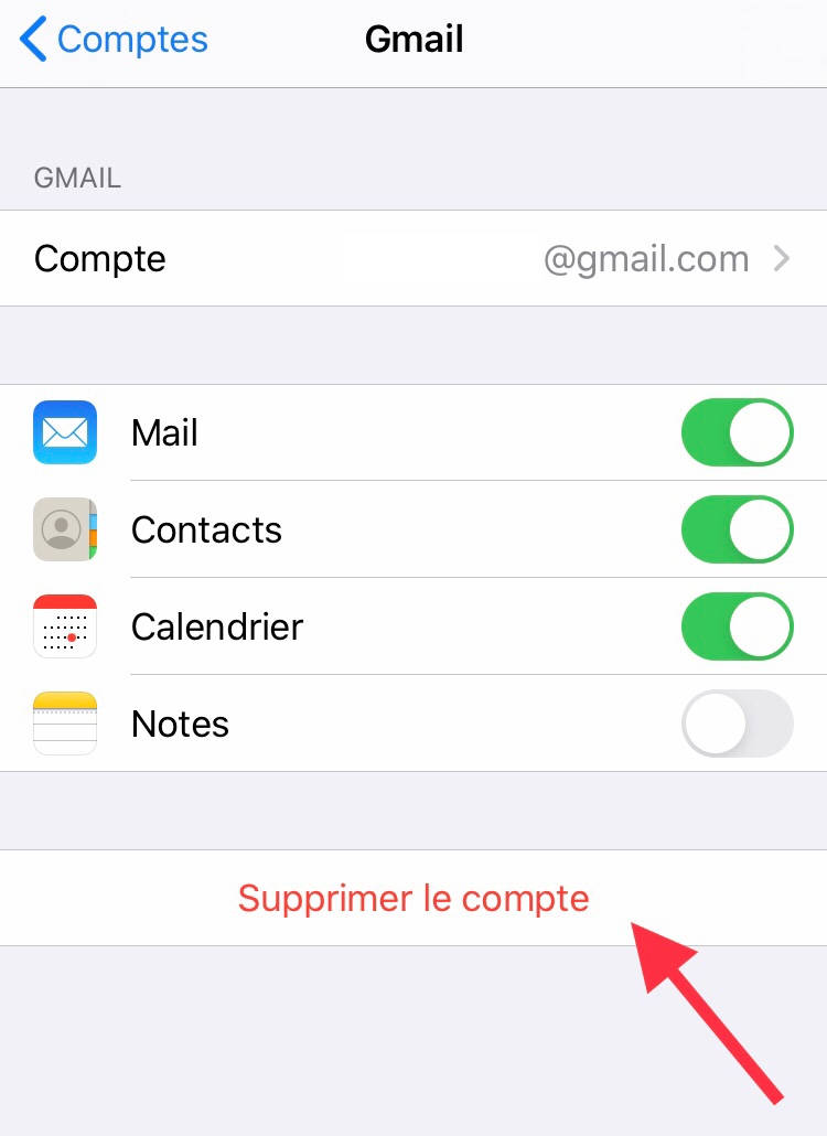 Comment supprimer le compte Google dans Apple iPad Wi-Fi 1