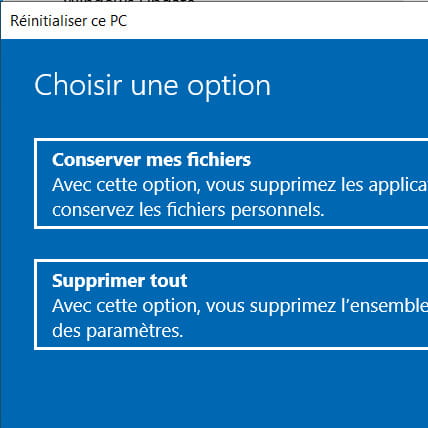 Supprimer tout Windows