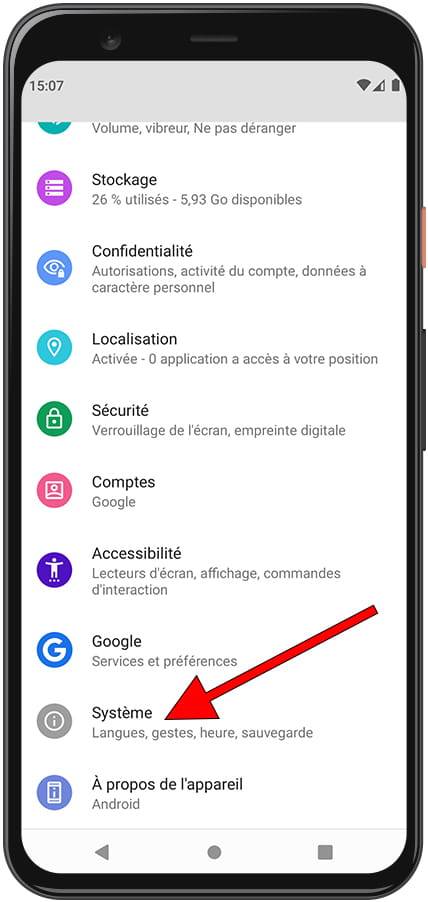 Système icône Android
