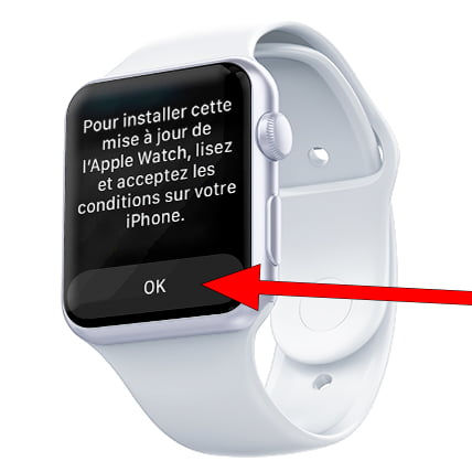 Accepter les termes Apple Watch