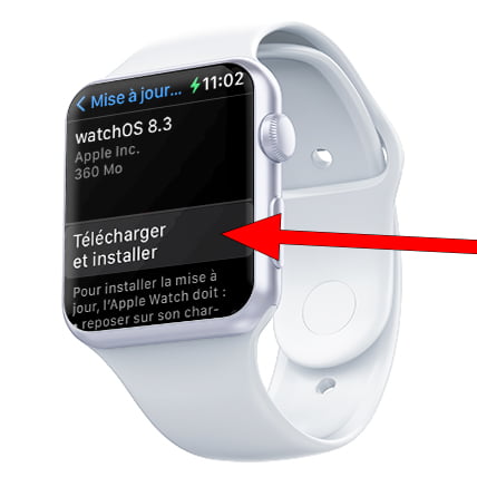 Télécharger et installer la mise à jour Apple Watch