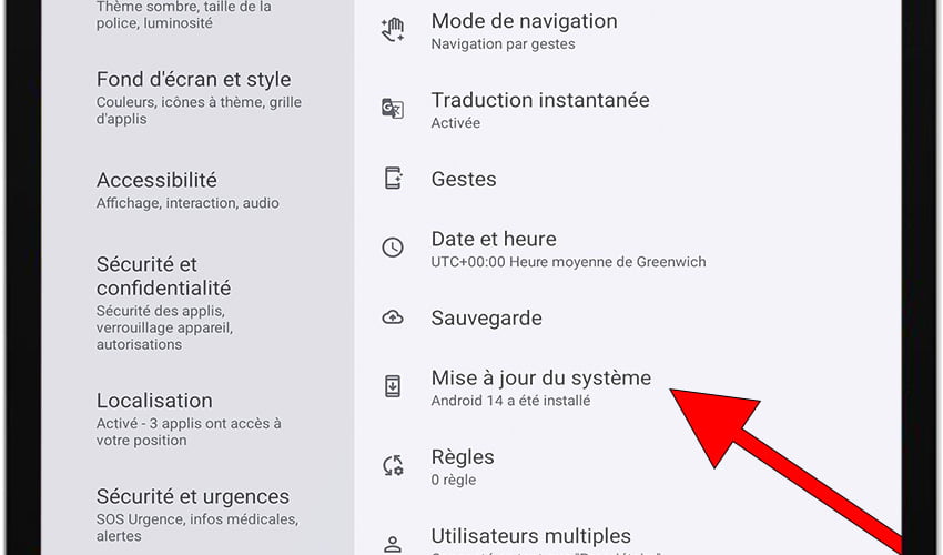 Mises à jour logicielles Android