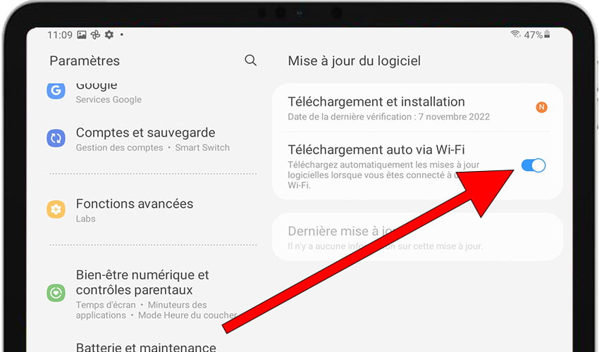 Réglages Galaxy Tab S10 Ultra