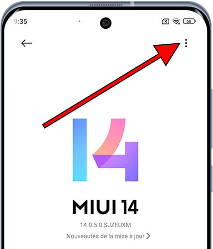 Paramètres mises à jour Xiaomi
