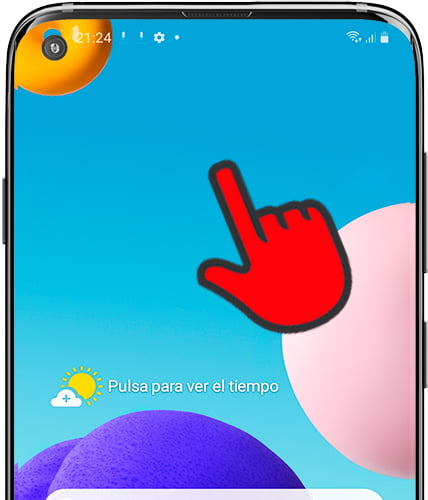 Appuyez longuement sur l'écran d'accueil Samsung