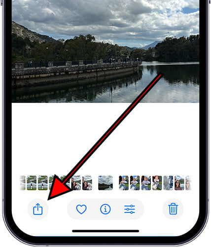 Exporter depuis la galerie sur iPhone