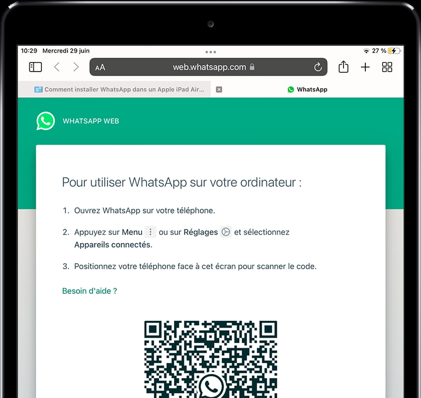 Code QR WhatsApp Web