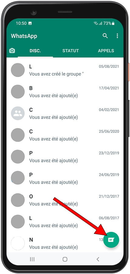 Démarrer une conversation whatsapp