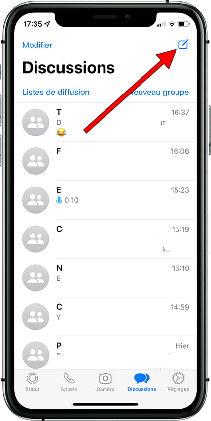 Démarrer une conversation whatsapp