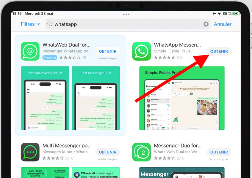 Obtenir WhatsApp