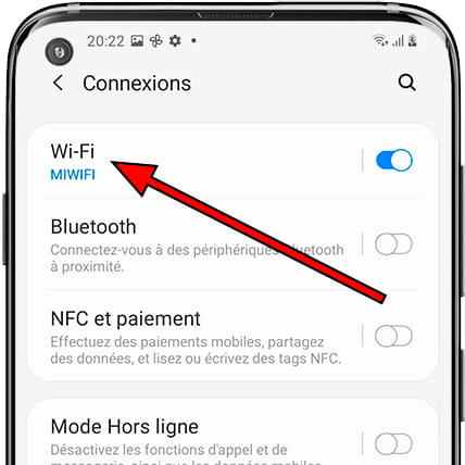 Paramètres Wifi