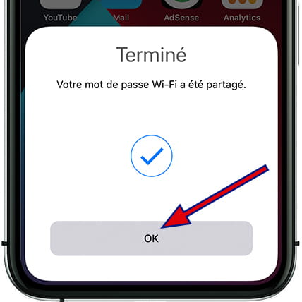 Mot de passe Wi-Fi partagé iPhone