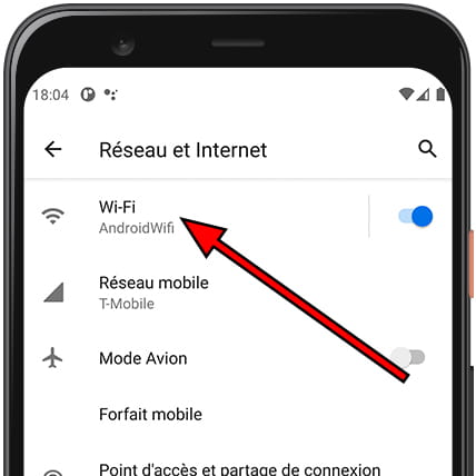 Paramètres Wifi