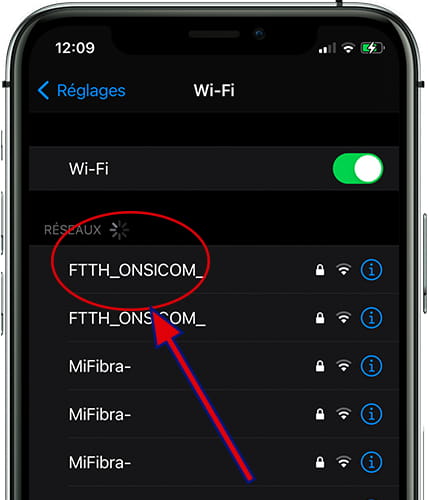 Réseaux Wi-Fi iPhone