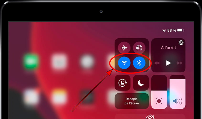 Connexion Wi-Fi et Bluetooth iPad