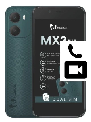Passez des appels vidéo avec un Mobicel MX3 Plus