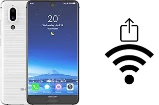 Générer un QR code avec la clé Wifi sur un Sharp Aquos S2